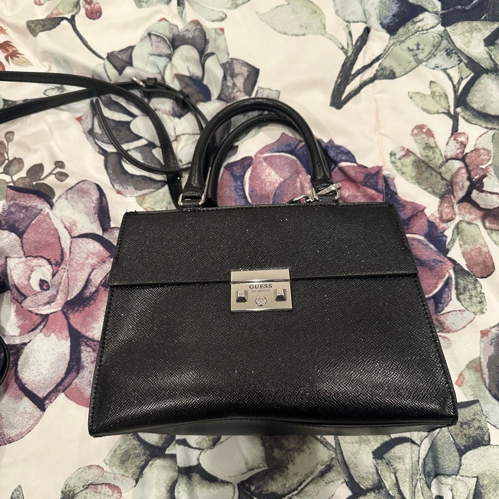 GUESS Black Satchel Bag